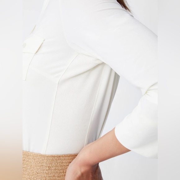 J.Mclaughlin Women’s Cream Brynn Lyford Jersey Shirt XS - Picture 5 of 10